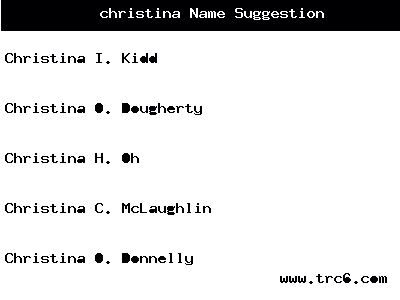 christina name meaning names