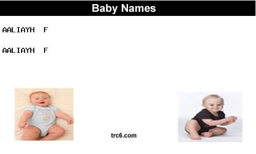 aaliayh baby names