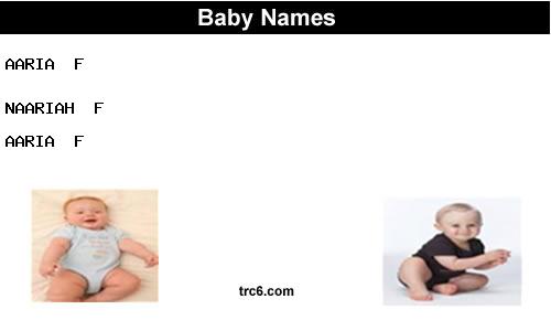 aaria baby names