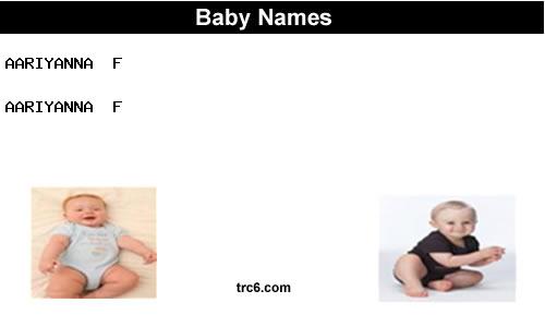 aariyanna baby names
