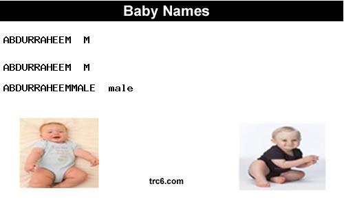 abdurraheem baby names