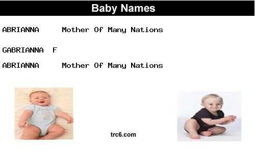 abrianna baby names