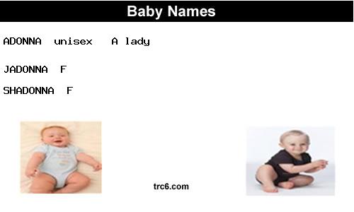 adonna baby names