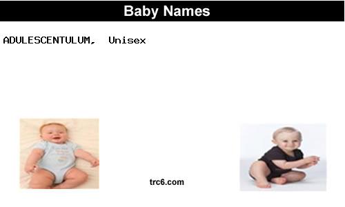 adulescentulum baby names