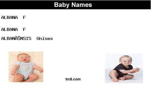 albana baby names