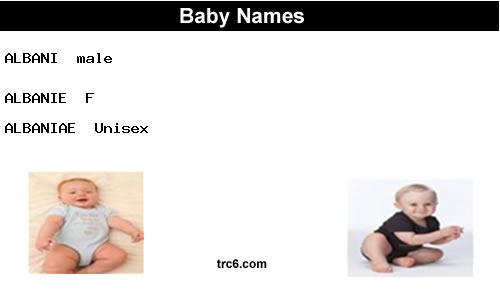 albani baby names