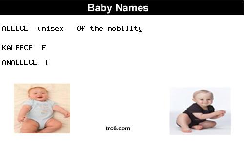 kaleece baby names