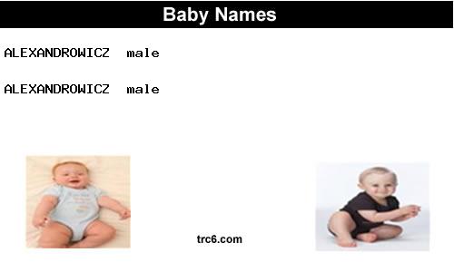 alexandrowicz baby names