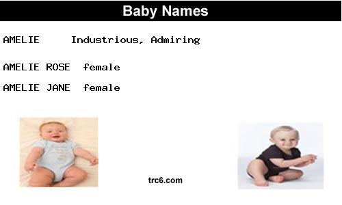 amelie-rose baby names