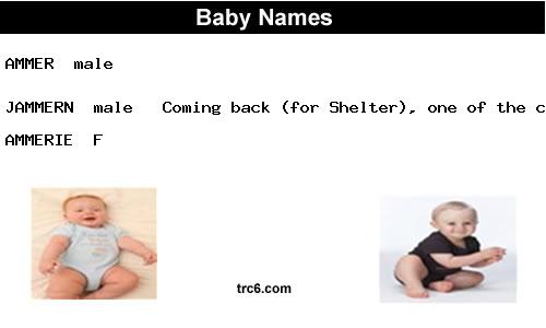 ammer baby names
