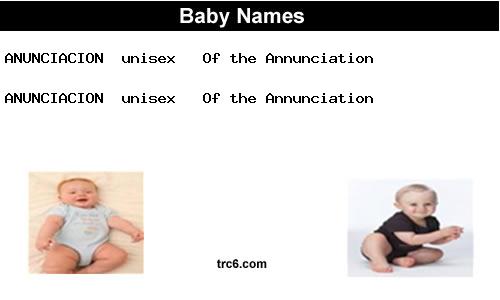 anunciacion baby names