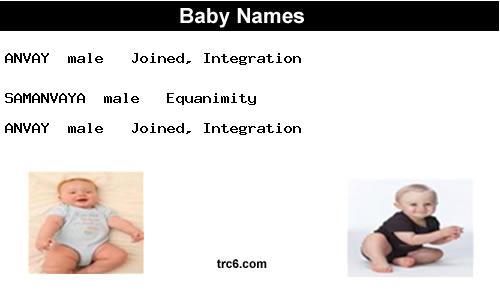 samanvaya baby names