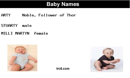 arty baby names