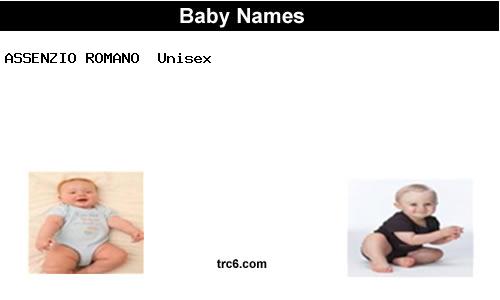 assenzio-romano baby names