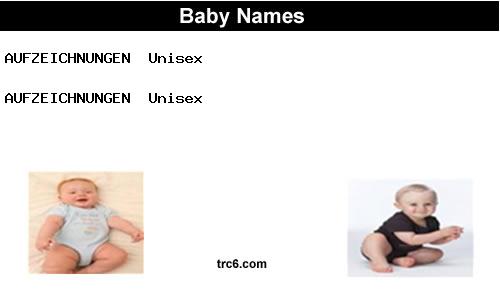 aufzeichnungen baby names