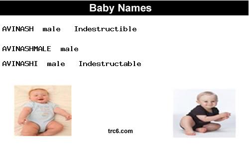 avinashmale baby names