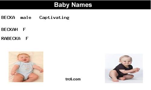 becka baby names