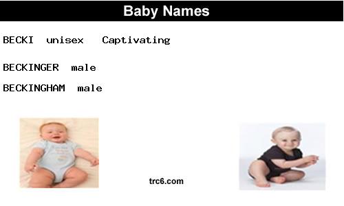 becki baby names