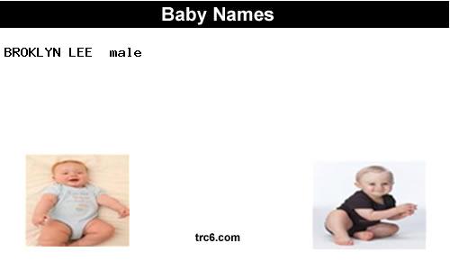broklyn-lee baby names
