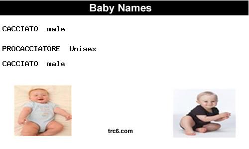 cacciato baby names