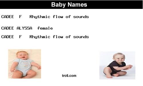 cadee baby names