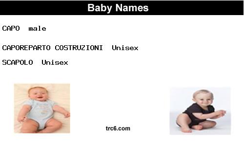 caporeparto-costruzioni baby names