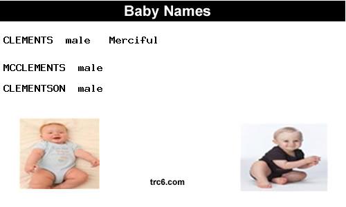 mcclements baby names