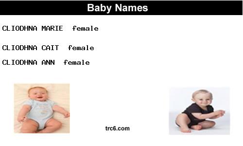 cliodhna-marie baby names