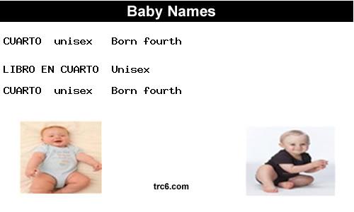 cuarto baby names