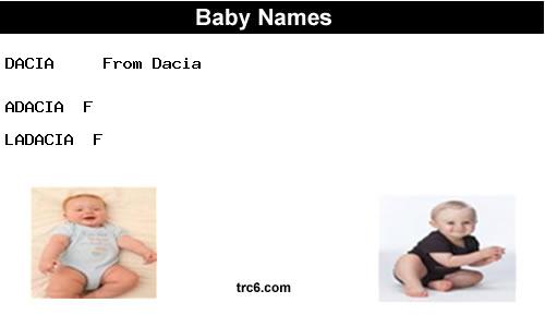 dacia baby names