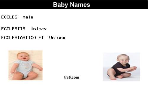 eccles baby names
