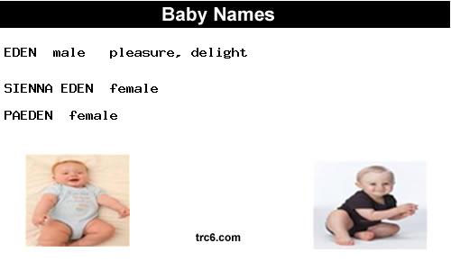 sienna-eden baby names