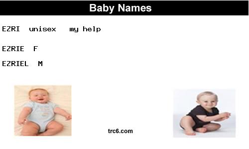 ezrie baby names
