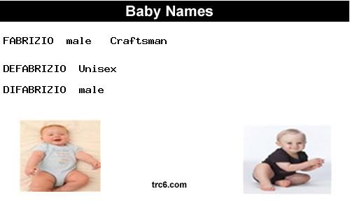 defabrizio baby names