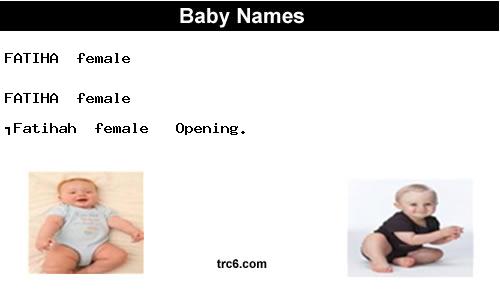 fatiha baby names