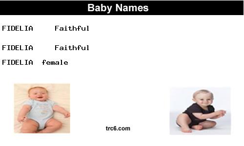 fidelia baby names