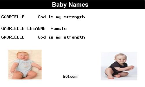gabrielle-leeanne baby names