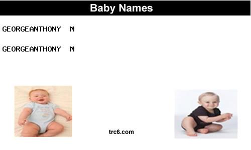 georgeanthony baby names
