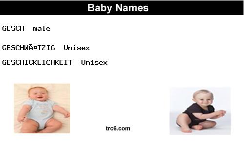 geschwätzig baby names