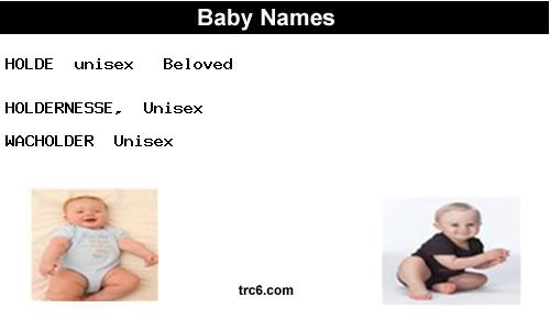 holdernesse baby names