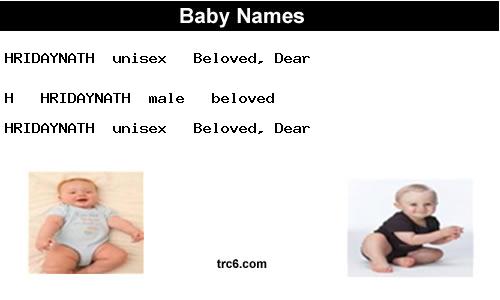 h---hridaynath baby names