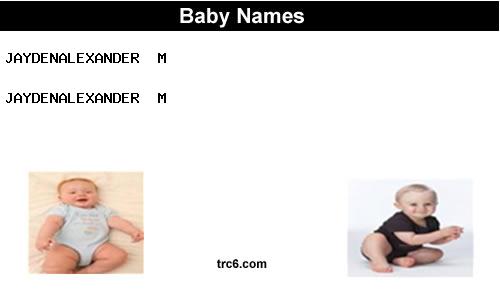 jaydenalexander baby names