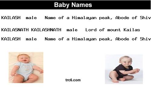 kailasnath-kailashnath baby names