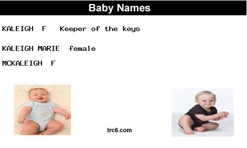 kaleigh-marie baby names