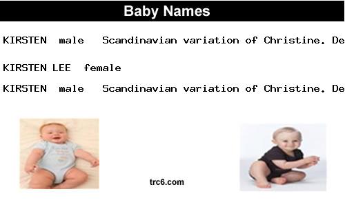kirsten-lee baby names