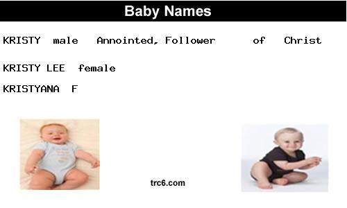 kristy baby names