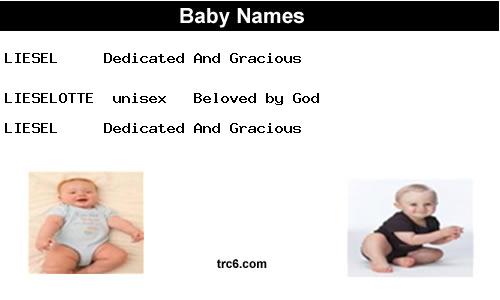 liesel baby names