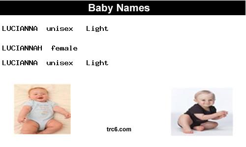 lucianna baby names
