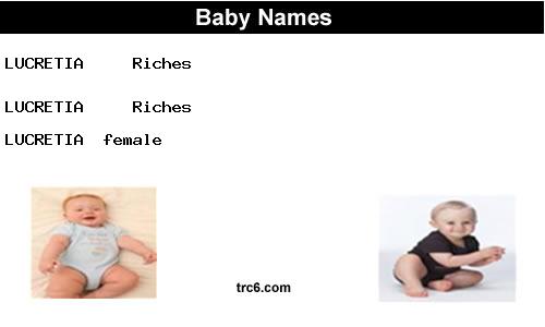 lucretia baby names
