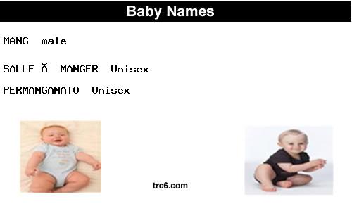 mang baby names
